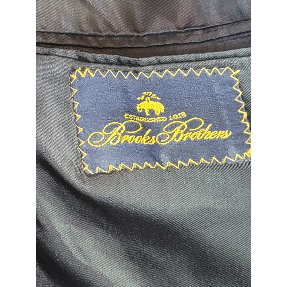 Vintage Brooks Brothers Houndstooth Blazer Dark Academia Career Size 44R Office
